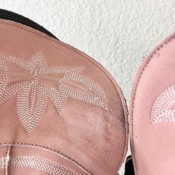 Lane LEXINGTON Over the Knee Womens Cowboy Boots 7 Pink Western Cowgirl Lace up - Picture 11 of 15